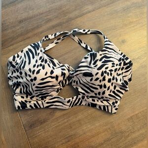 Shade & Shore Animal Print Swimsuit Top